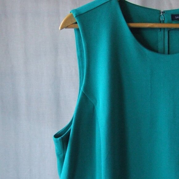 Lands End dress sleeveless casual green summer plus size stretchy 16W pockets - Picture 5 of 15